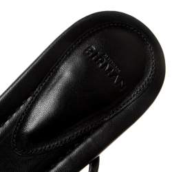Alexandre Birman Black Leather Strappy Flat Sandals Size 42
