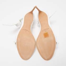 Alexandre Birman White Leather Clarita Sandals Size 41