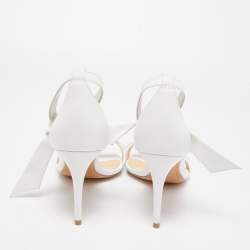 Alexandre Birman White Leather Clarita Sandals Size 41