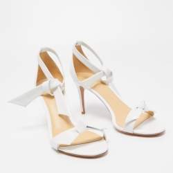 Alexandre Birman White Leather Clarita Sandals Size 41