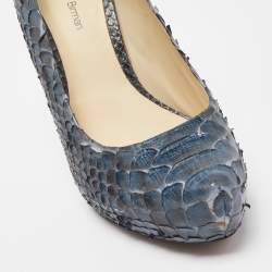 Alexandre Birman Two Tone Python Platform Pumps Size 37
