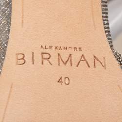 Alexandre Birman Metallic Glitter and PVC Pointed Toe Pumps Size 40