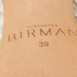 Alexandre Birman Metallic Python Ankle Strap Sandals Size 39