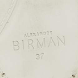 Alexandre Birman White Leather Low Top Sneakers 37