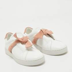Alexandre Birman White Leather Low Top Sneakers 37