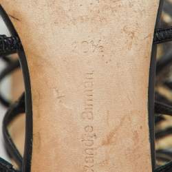Alexandre Birman Multicolor Snakeskin Leather Abbe Gladiator Flat Sandals Size 38.5