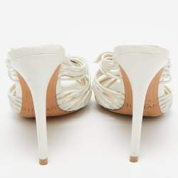 Pre Owned Alexandre Birman White Leather Dallas Strappy Sandals Size 36