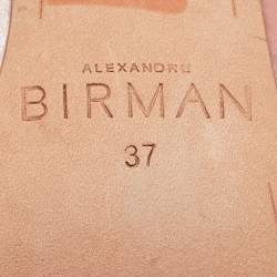 Alexandre Birman Pink Velvet Clarita Ankle Wrap Sandals Size 37