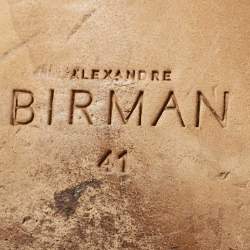 Pre Owned Alexandre Birman Neon Yellow Leather and PVC Vicky Ankle Strap Sandals Size 41