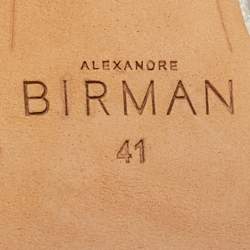 Pre Owned Alexandre Birman Multicolor Canvas Lolita Knot Ankle Sandals Size 41