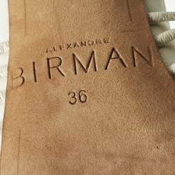 Pre Owned Alexandre Birman White Leather Dallas Strappy Sandals Size 36