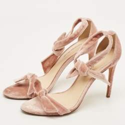 Pre Owned صندل ألكسندر بيرمان كلاريتا جلد فضي مقاس 37