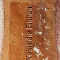 Pre Owned صندل ألكسندر بيرمان كلاريتا جلد فضي مقاس 37