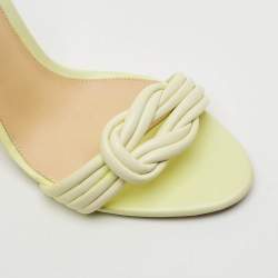 مملوكة مسبقًا Alexandre Birman Vicky Vinyl Size 39.5 Green Leather and PVC Sandals