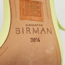 مملوكة مسبقًا Alexandre Birman Vicky Vinyl Size 39.5 Green Leather and PVC Sandals