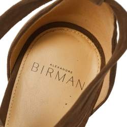 Pre Owned Alexandre Birman Beige Suede Lolita Sandals Size 39