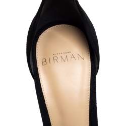 Alexandre Birman Black Suede Clarita Tulle Sandals Size 36