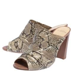 Alexandre Birman Two Tone Python Mules Size 38