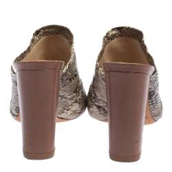 Alexandre Birman Two Tone Python Mules Size 38