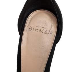 Alexandre Birman Black Suede Clarita Ankle Wrap Sandals Size 39