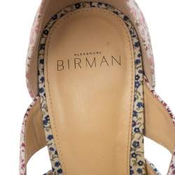 Alexandre Birman Floral Printed Canvas Lolita Knot Strappy Sandals Size 40