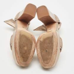 Alexandre Birman Metallic Leather Celine Sandals Size 38