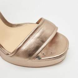 Alexandre Birman Metallic Leather Celine Sandals Size 38
