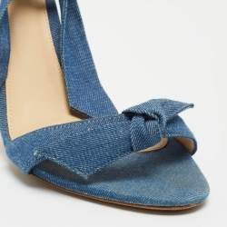 Pre Owned Alexandre Birman Blue Denim Ankle Strap Sandals Size 38.5