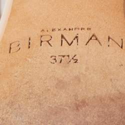 Alexandre Birman Beige Leather Clarita Ankle Wrap Sandals Size 37.5
