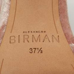 Alexandre Birman Pink Velvet Clarita Sandals Size 37.5