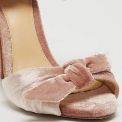 Alexandre Birman Pink Velvet Clarita Sandals Size 37.5
