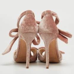 Alexandre Birman Pink Velvet Clarita Sandals Size 37.5