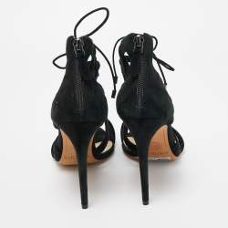 Alexandre Birman Black Suede Elenara Sandals Size 41