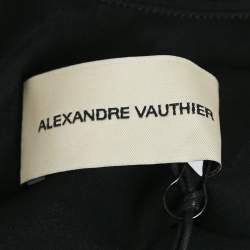 Alexandre Vauthier Black Jersey Asymmetric Halter Neck Draped Dress S