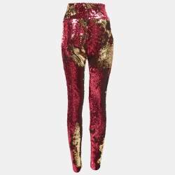 Alexandre Vauthier Fuchsia Pink Sequin Pants M