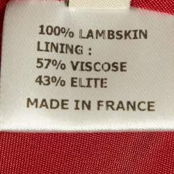 Alexandre Vauthier Red Lambskin Leather Mini Dress S
