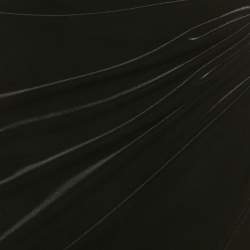 Pre Owned تنورة ألكسندر فوثير مخمل أسود مغلفة غير متماثلة مقاس كبير