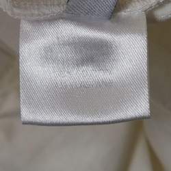 Pre Owned Alexandre Vauthier White Cotton Criss Cross Tie-Up Detail Playsuit XS