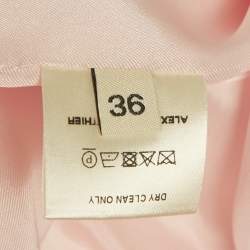 Pre Owned Alexandre Vauthier Pink Satin Ruffled Mini Dress S