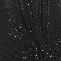 Pre Owned فساتين ألكسندر فويتيه قصيرة من الجيرسي الأسود مع كريستال كبير الحجم مقاس صغير جدًا (إكسترا إكسترا سمول)