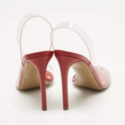Pre Owned Alexandre Vauthier Red PVC Slingback Sandals Size 38.5