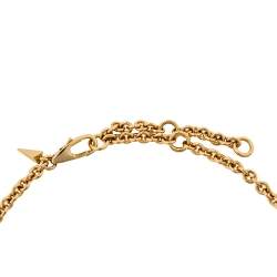 Alexix Bittar Lucite Gold Tone Large Link Necklace