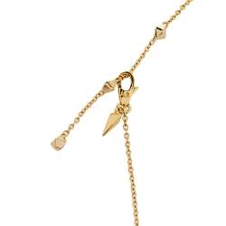 Alexis Bittar Pineapple Motif Gold Tone Pendant Necklace