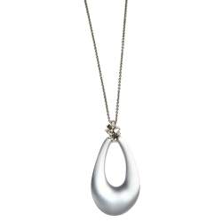Alexis Bittar Crystal Teardrop Lucite Long Pendant Necklace