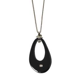 Alexis Bittar Crystal Teardrop Lucite Long Pendant Necklace