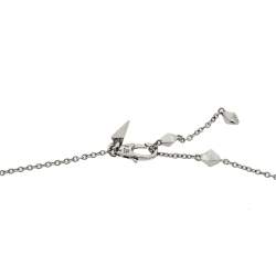 مملوكة مسبقًا Alexis Bittar Silver Tone Frosted Crystal Encrusted Pendant Necklace