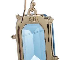 Pre Owned أقراط متدلية أليكسي بيطار مزين عنكبوت كريستال الإسبنيل مطلي روديوم و ذهب