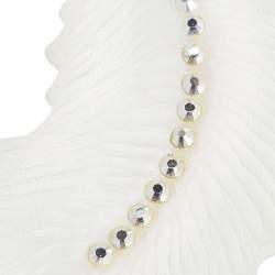 Alexis Bittar White/Grey Lucite Feather Crystal Brooch Set of Two