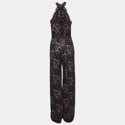 Alexis Black Lace Sleeveless Jumpsuit M