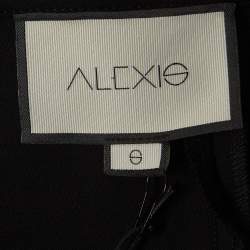 Alexis Black Stretch Crepe Fringed Pants S